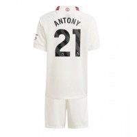 Fotballdrakt Barn Manchester United Antony #21 Tredjedraktsett 2023-24 Kortermet (+ Korte bukser)